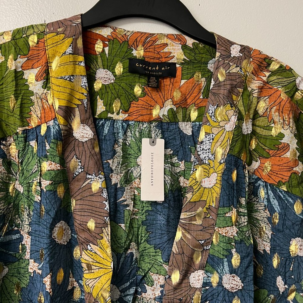 Anthropologie Floral Shine Duster Kimono Size-All NWT - Picture 9 of 9
